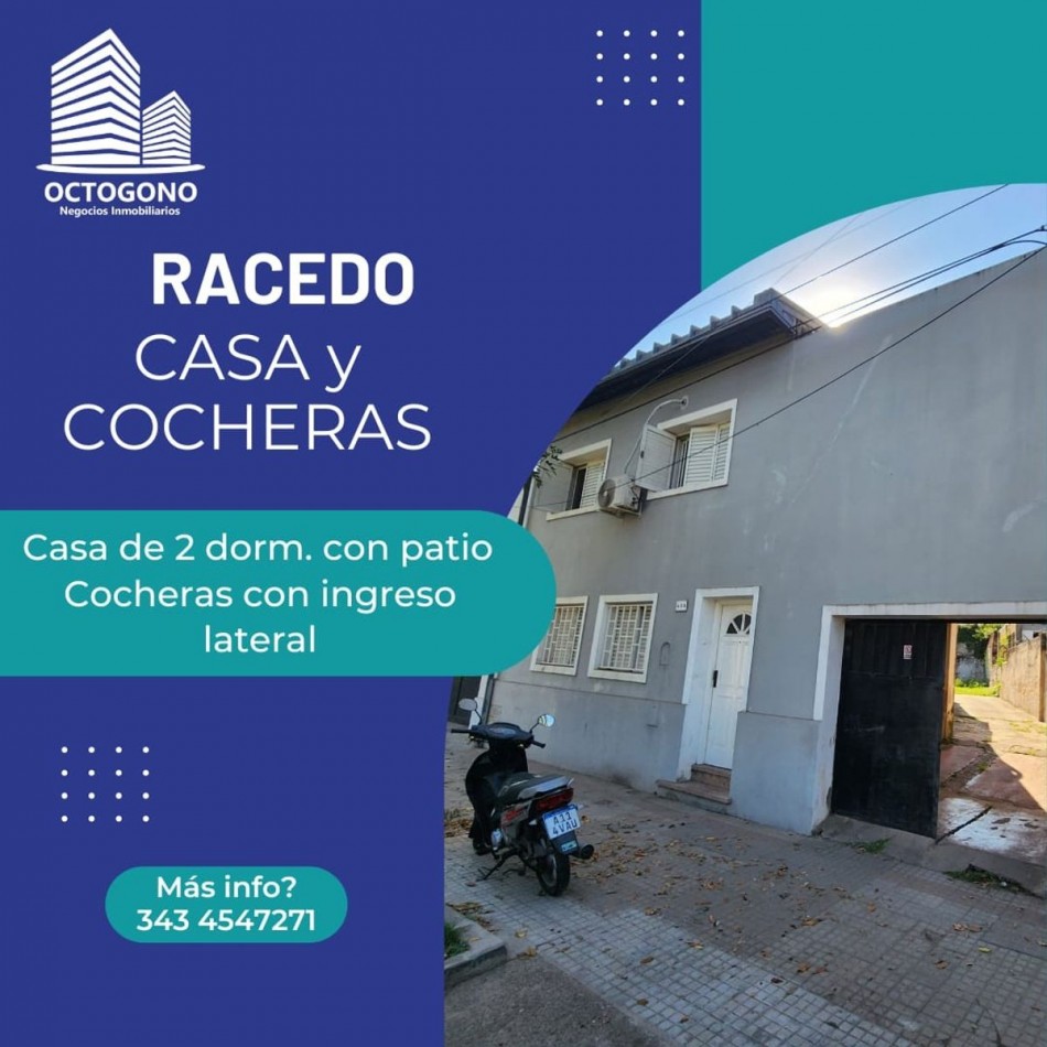 CASA 2 DORMITORIOS Y COCHERAS