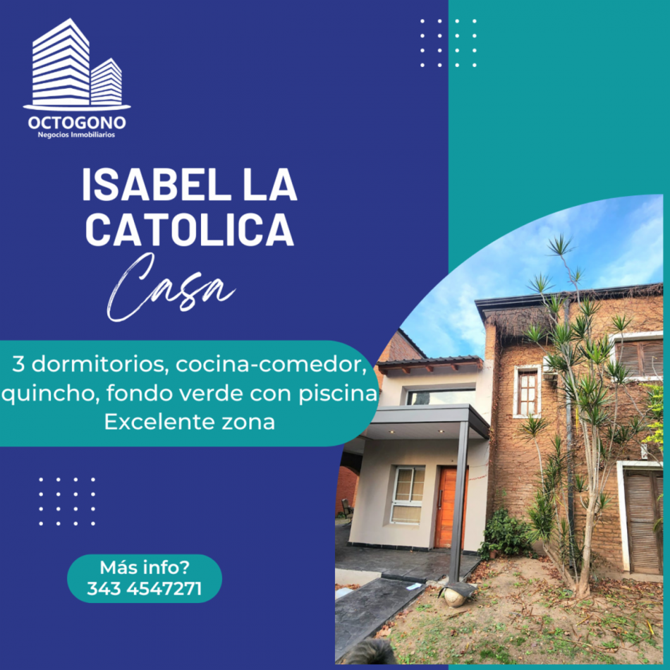 CASA DE 3 DORMITORIOS EN UNA DE LAS ZONAS MAS BUSCADAS DE LA CIUDAD