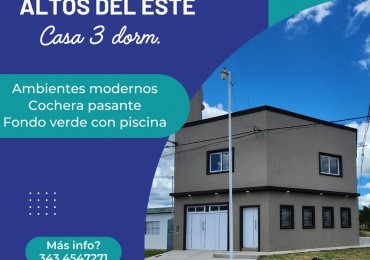 MODERNA CASA DE 3 DORMITORIOS